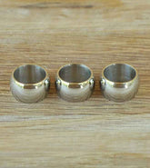 3 x Stainless Steel Band Beads
