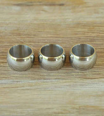 3 x Stainless Steel Band Beads