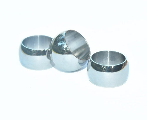 3 x Stainless Steel Band Beads
