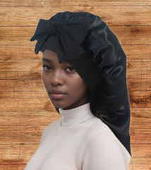 Extra Long Hair Satin Sleep Bonnet Reversible