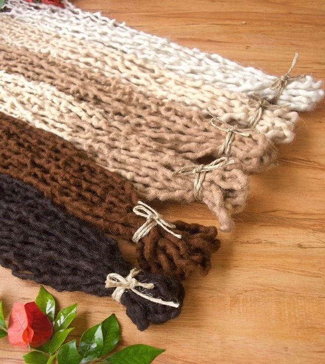 10 x Alpaca Wool Dreadlocks (20 dreadlocks when folded)