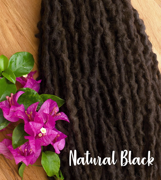 10 x Alpaca Wool Dreadlocks (20 dreadlocks when folded)