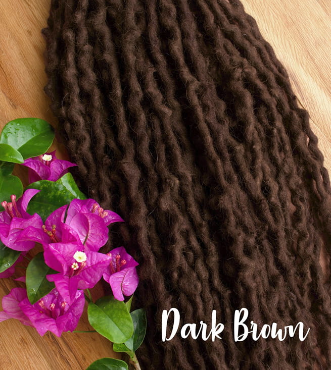10 x Alpaca Wool Dreadlocks (20 dreadlocks when folded)