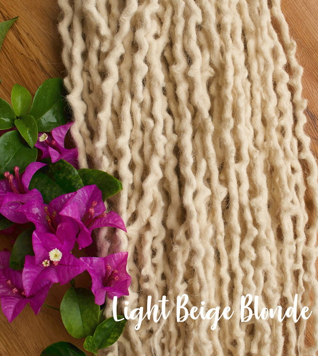 10 x Alpaca Wool Dreadlocks (20 dreadlocks when folded)