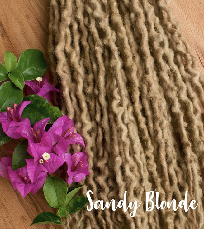 10 x Alpaca Wool Dreadlocks (20 dreadlocks when folded)