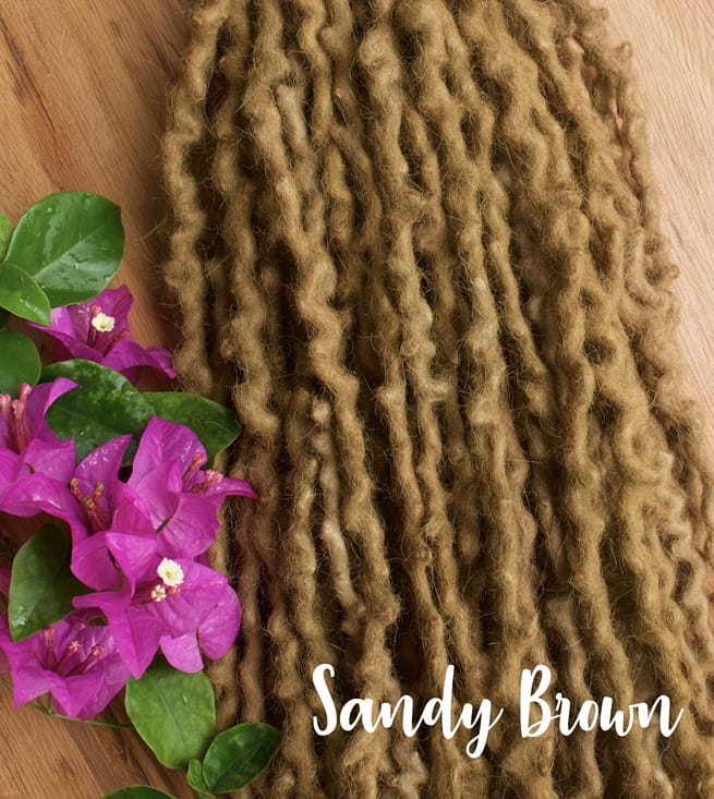 10 x Alpaca Wool Dreadlocks (20 dreadlocks when folded)