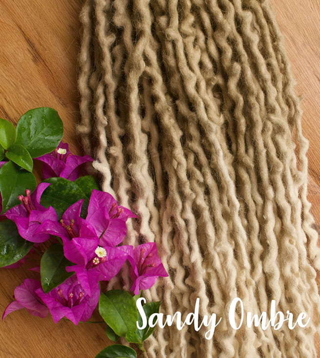 10 x Alpaca Wool Dreadlocks (20 dreadlocks when folded)