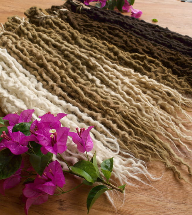 10 x Alpaca Wool Dreadlocks (20 dreadlocks when folded)